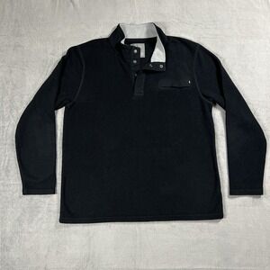 Free Fly Sweater Mens 2XL Black Polar Fleece Snap Pullover Huckberry Bamboo